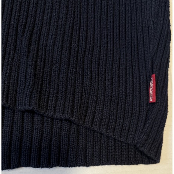 ABERCROMBIE & FITCH -Men's Muscle Ribbed 1/4 Zip Navy Blue Sweater - X-Large XL - Picture 4 of 5